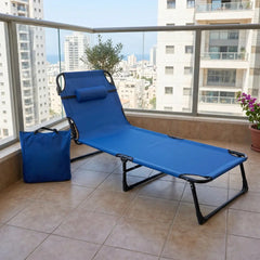 מיטת שיזוף מתקפלת לקמפינג, חצר ובריכה – דגם Summer Relax