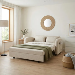 ספת אירוח דו-מושבית מבד נפתחת למיטה – דגם Nomi Sleep