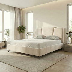 מיטה מרופדת דגם LOTUS – שיק גיאומטרי בניחוח Art-Deco