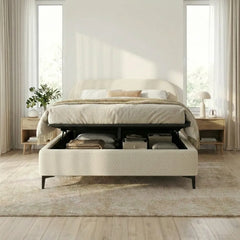 מיטה מרופדת דגם PEBBLE – ראש נקי מעוגל פינות