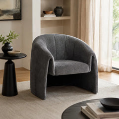 כורסת אירוח מפוארת דגם ZEN LUXE – עיצוב פרימיום רחב ומודרני בצבע אפור