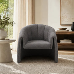 כורסת אירוח מפוארת דגם ZEN LUXE – עיצוב פרימיום רחב ומודרני בצבע אפור
